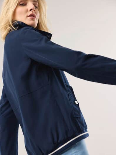 Blousonjacke Baumwollmix Marine