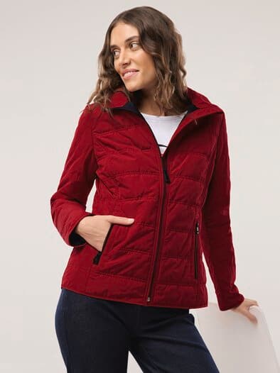Leichte Steppjacke Signalrot