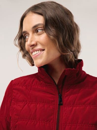 Leichte Steppjacke Signalrot