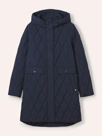 Sandwich-Leicht-Steppmantel Nachtblau