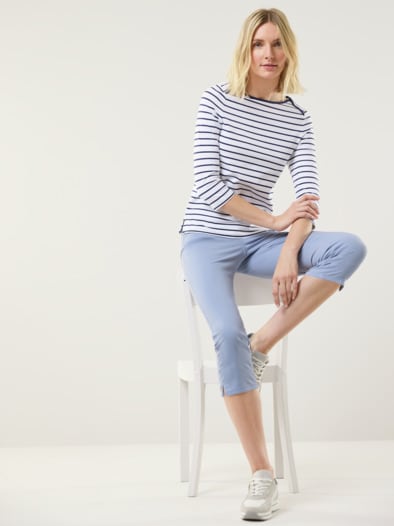 Baumwoll-Capri Supersoft Skyblue