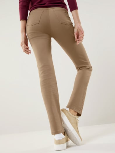 Extraglatt Baumwollhose Caramel