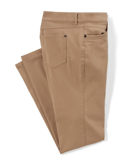Extraglatt Baumwollhose Caramel