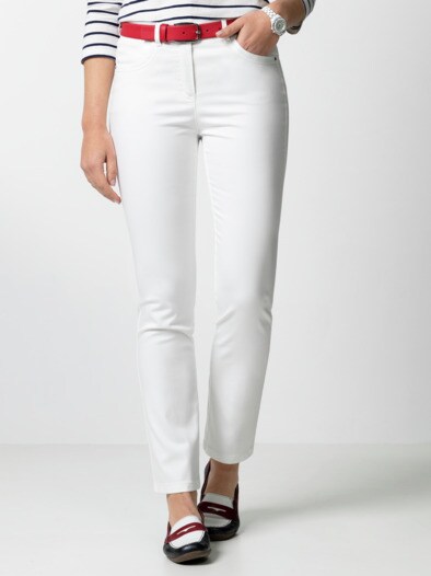 Extraglatt Baumwollhose Feminine F Weiß