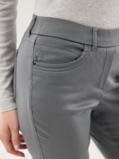Thermo-Extraglatt Baumwollhose Anthrazit
