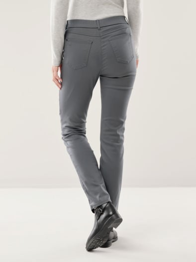 Thermo-Extraglatt Baumwollhose Anthrazit
