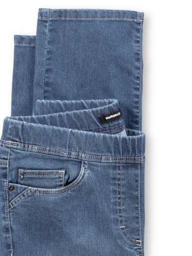 Yoga-Schlupfjeans Mid Blue