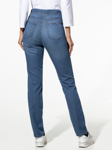 Yoga-Schlupfjeans Mid Blue