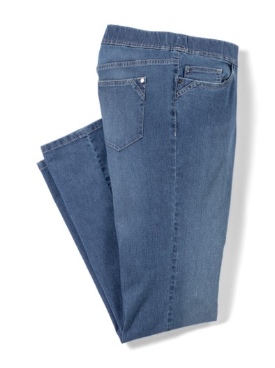 Yoga-Schlupfjeans Mid Blue
