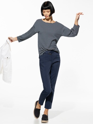 7/8-Bi-Stretch Cityhose Marine