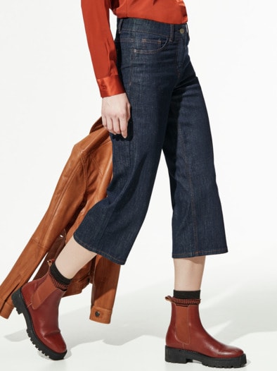 Ultraleicht-Jeans-Culotte