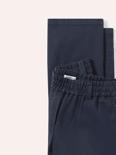 Softleinenmix-Hose Marlene Nachtblau