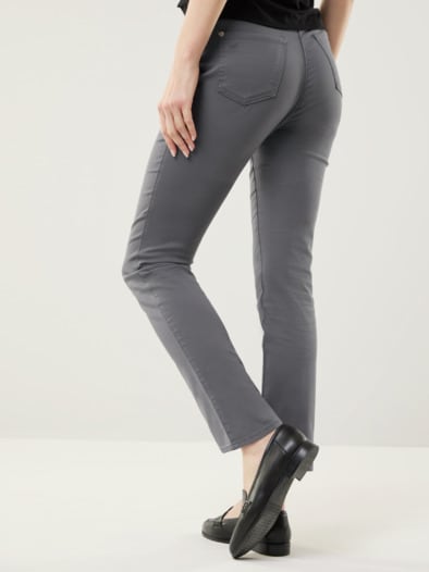 Extraglatt Baumwollhose  Slim Fit Anthrazit