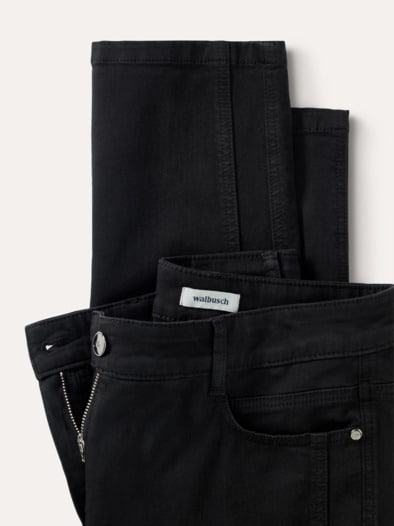 7/8-Baumwollhose Figurwunder Slim F Schwarz