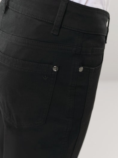 7/8-Baumwollhose Figurwunder Slim F Schwarz