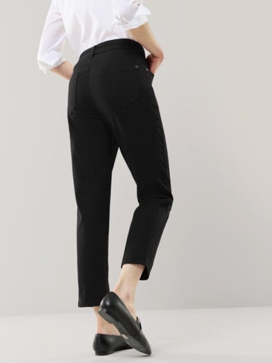 7/8-Baumwollhose Figurwunder Slim F Schwarz