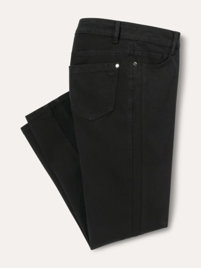 7/8-Baumwollhose Figurwunder Slim F Schwarz