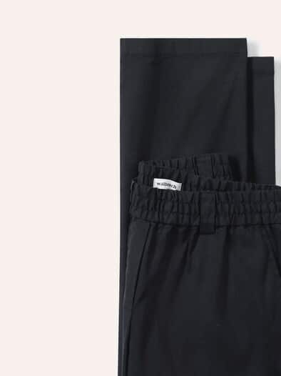 Softleinenmix-Hose Marlene Schwarz