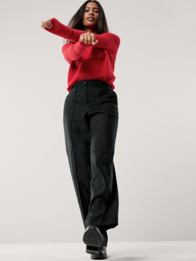 Premium Marlenehose Schwarz