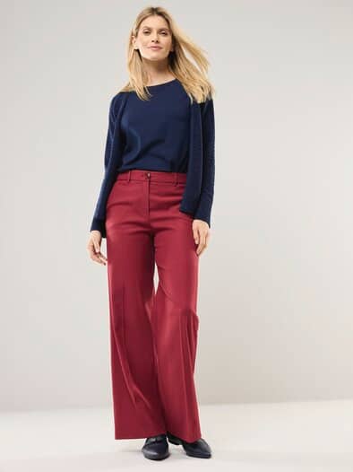 Marlenehose mit Struktur Chianti