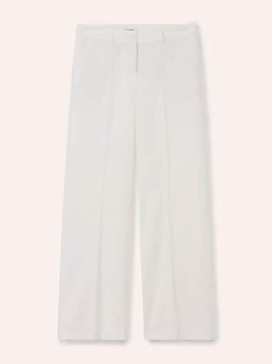 Marlenehose mit Struktur Creme