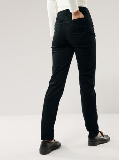 Five Pocket Cordhose Schwarz