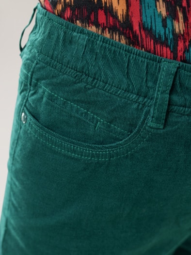 Schlupf Cordhose Smaragd