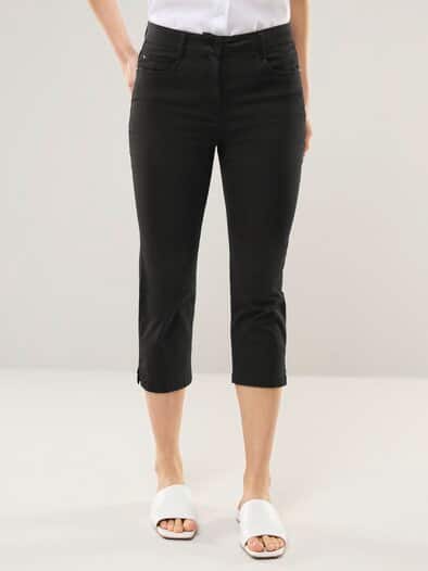 Capri aus Baumwollmix Schwarz