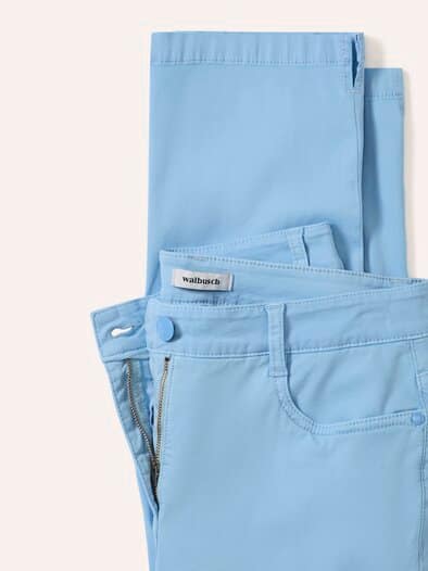 Capri aus Baumwollmix Skyblue