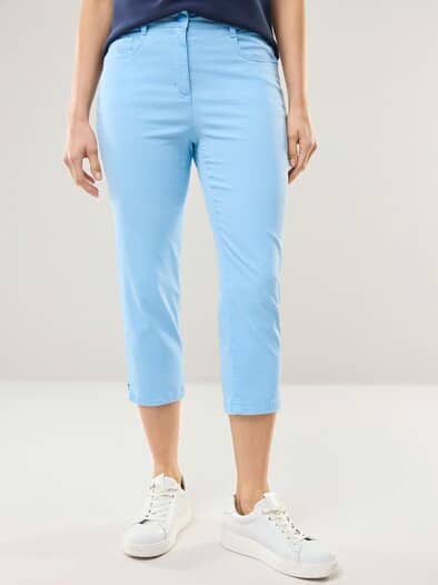 Capri aus Baumwollmix Skyblue