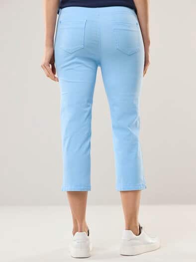 Capri aus Baumwollmix Skyblue