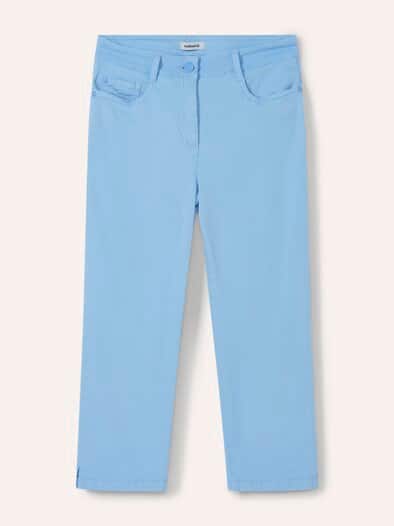 Capri aus Baumwollmix Skyblue