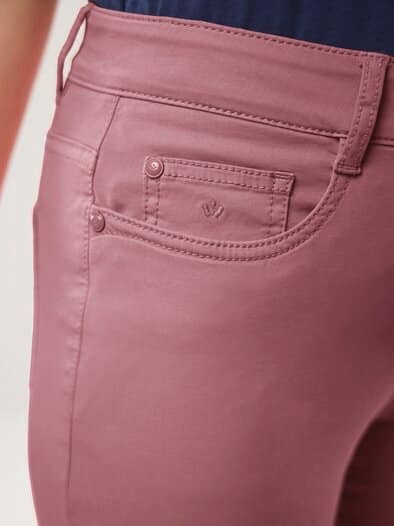 Capri aus Baumwollmix Rosenholz