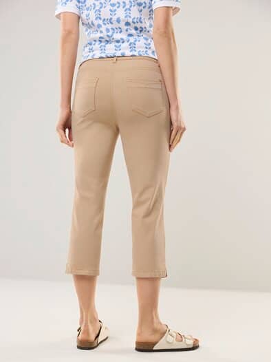 Capri aus Baumwollmix Sand