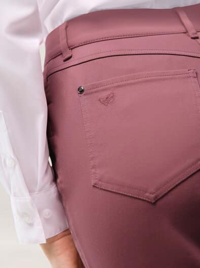 Extraglatt Baumwollhose Rosenholz