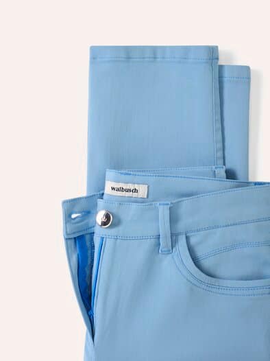 Extraglatt Baumwollhose Skyblue