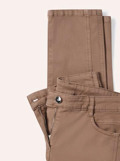 7/8-Baumwollhose Figurwunder Slim F Praline