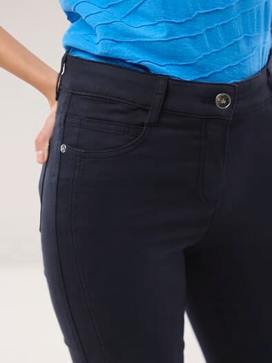7/8-Baumwollhose Figurwunder Slim F Nachtblau