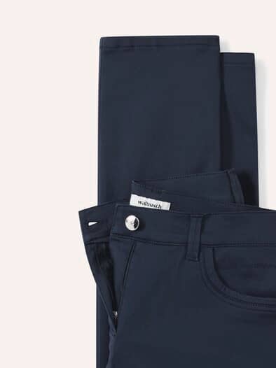 Extraglatt Baumwollhose Slim Fit Nachtblau