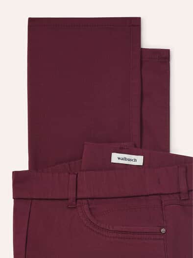 Thermo-Extraglatt Baumwollhose Merlot