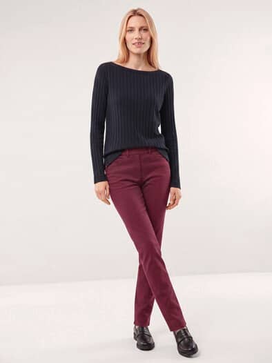 Thermo-Extraglatt Baumwollhose Merlot
