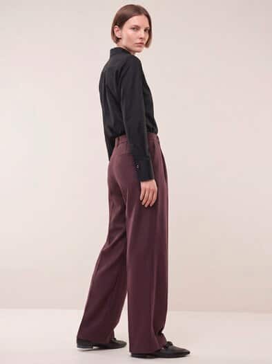 Marlene Hose aus Premium Flanell Merlot