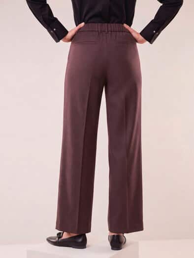 Marlene Hose aus Premium Flanell Merlot
