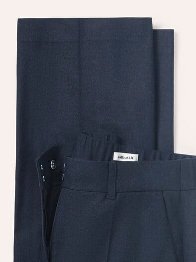 Marlene Hose aus Premium Flanell Nachtblau