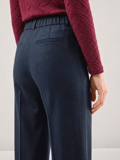 Marlene Hose aus Premium Flanell Nachtblau