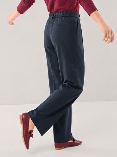 Marlene Hose aus Premium Flanell Nachtblau