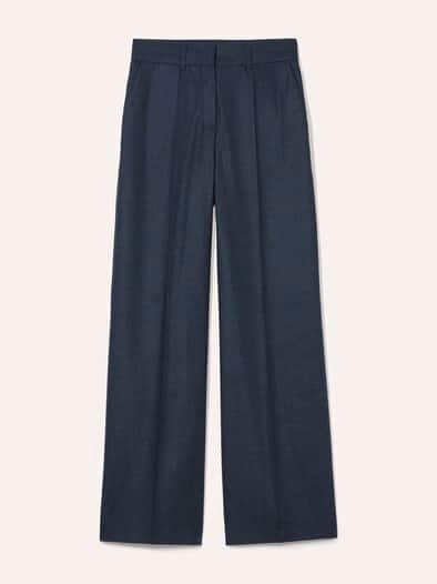 Marlene Hose aus Premium Flanell Nachtblau