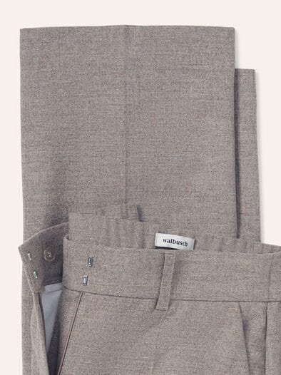 Marlene Hose aus Premium Flanell Kiesel