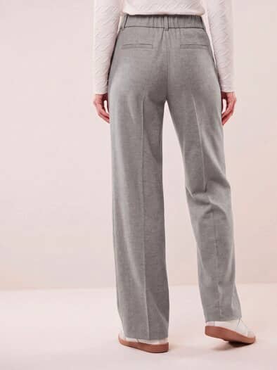 Marlene Hose aus Premium Flanell Kiesel