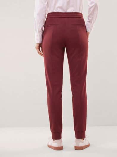 Jogpant aus Strukturjersey Merlot